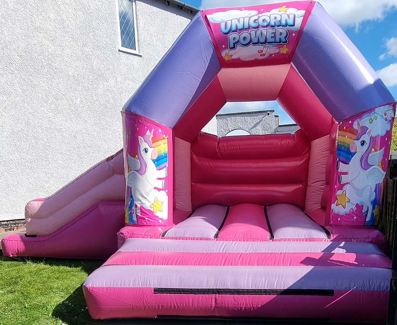 16x14 Unicorn Power Slide and Bounce Castle inflatable
